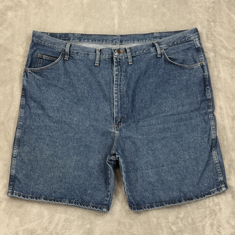 Wrangler Shorts Mens 48 Blue‎ Jean Denim Relaxed Casual Heavy Work Workwear